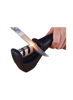 اشتري Manual Kitchen Knife Sharpener 3 Stage Sharpening Tool for Ceramic Knife and Steel Knives Knife Sharpener Rod for Kitchen في الامارات