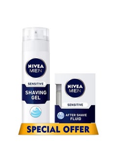 Buy NIVEA MEN Sensitive bundle: After Shave Fluid, Chamomile & Hamamelis 100ml + Shaving Gel, Chamomile & Hamamelis 200ml in UAE