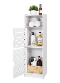 اشتري Waterproof Bathroom Cabinets,Bathroom Storage Units with Open Storage Shelf,Free-standing Floor Cabinets,Corner Organizer Cupboard for Bedroom Kitchen Hallway,White. في الامارات