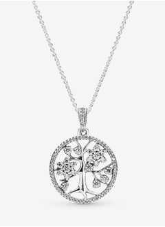 Buy Family Tree Silver Pendant for Women with Clear Cubic Zirconia 390384CZ-80 in Saudi Arabia