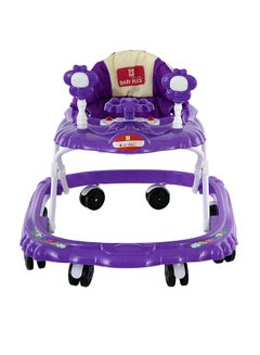 Buy Baby Chase Walker Well, Padded Seat Strong Metal Frame Plastic Body Wider Base Design Height Adjustment, For 6 To 18 Months- Purple in UAE