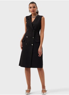 Buy Side Button Knitted Dress in UAE