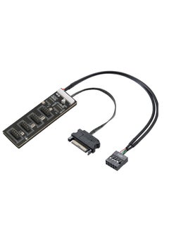 Buy 9Pin USB Header Splitter, with SATA Power Cable, 4 Internal USB 2.0 Ports, USB Header Extension Cable, USB 2.0 Splitter Connector, Adapter Port Multiplier for CPU Fans, RGB Lights, WiFi Receiver in UAE