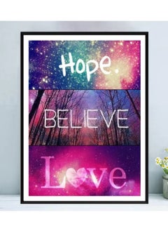 Buy Diamond Painting Kits for Adults, 5D Diamond Painting Text Art DIY Round Drill Diamond Art Hope Believe Love, Valentine's Day in UAE