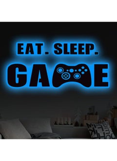 Buy Eat Sleep Game Wall Decal Glow At Night Gamer Boy Wall Stickers Video Game Wall Decor Gaming Controller Wall Decals For Boys Room Kids Bedroom Home Playroom Decor (Lovely Style23.6 X 10 Inch) in UAE