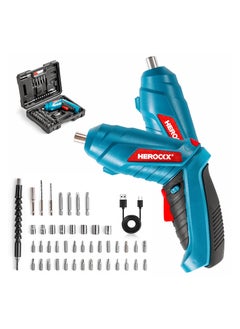 Buy Electric Screwdriver Set, 47 In 1 Usb Rechargeable 1300Mah Screwdriver Gun Twistable Handle, HEROCKX 3.6V Drill Screwdriver Bits Set With Built-In Led in Saudi Arabia