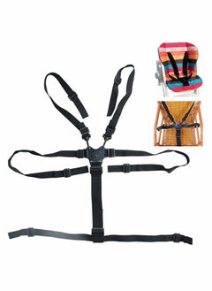 Buy High Chair Seat Belt 5 Point Harness Baby Chair Safety Belt Universal High Chair Seat Belt For Wooden High Chair Pushchair in Saudi Arabia