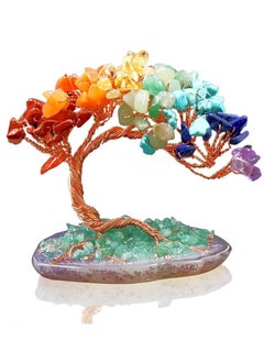 Buy Crystal Stone Money Tree Treatment, Home Decoration, Mini Lucky Money Tree - Agate based Crystal Tree in Saudi Arabia