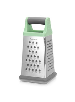 Buy 8" 4-Sided Grater With Plastic Container Stainless Steel in UAE