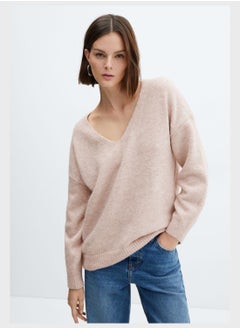 Buy V-Neck Knitted Sweater in Saudi Arabia