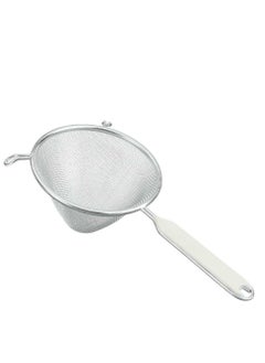 اشتري Stainless Steel Conical Strainer Plastic Handle white Lab 16 cm-Silver,White في الامارات