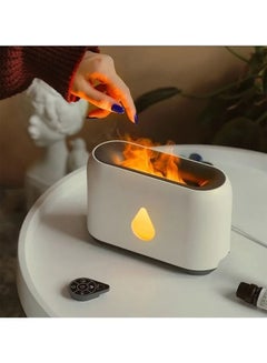 Buy MODERN Simulation Flame Mist Humidifier 2 Brightness Night Light Quiet Cool Desktop USB Humidifier Essential Oil Diffuser for Home Office Bedroom Baby Room Auto-Off in Saudi Arabia