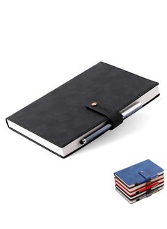 Buy Refillable Writing Journals Notebook,A5 Ruled Magnetic Faux Leather Hardcover Notebook for Men and Women, Great Gift for Business School Travel Personal in UAE