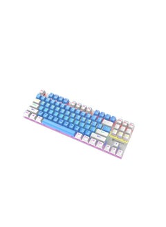 Buy Xunfox K80 Gaming Keyboard - Blue Mechanical Switch – Rainbow backlight – 87 Keys TKL Size – Double Color keycaps – ( Arabic & English Keys ) in Egypt