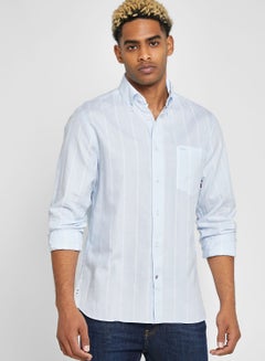 Buy Striped Oxford Regular Fit Shirt in UAE