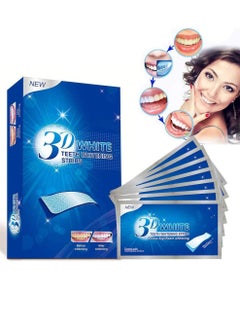 اشتري Teeth Whitening Strips, Elastic Gel Teeth Whitening Kit, Smile Whitening Strips for Against Yellow Teeth, Coffee Stains Dental, Black Teeth (Mint Flavor, 7Packs, 14Strips) في السعودية