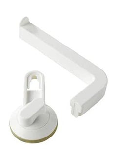 Buy Abs Plastic Toilet Roll Holder With Suction Cup (White) in Egypt