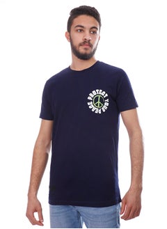 Buy Coup - Printed Slim Fit T-Shirt - Navy in Saudi Arabia