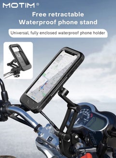 Buy Waterproof Bike Phone Mount Cell Phone Holder for Motorcycle - Bike Handlebars, 360° Adjustable Universal Motorcycle Phone Mount Bike Phone Holder with Touch-Screen in Saudi Arabia