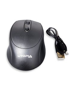 Buy Wireless Mouse Rechargble 2.4Ghz Mouse Gaming 3 Button , 1000DPi - For Computer & Laptop Black U-103 in Egypt