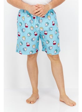 اشتري Men All over Print Broad Swimmer Shorts, Sky Blue Combo في الامارات