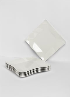 Buy Premium Melamine Dinner Plates in White | Multi Use Square Plates for Desserts, Salads, Meats & More | Durable, Shatterproof, Dishwasher & Microwave Safe | Home & Restaurant in Saudi Arabia