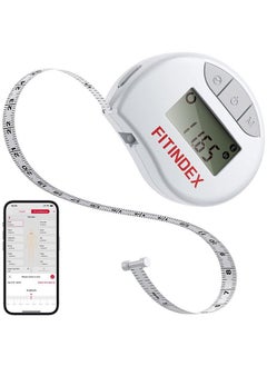 Buy Smart Body Tape Measure, FITINDEX Bluetooth Digital Measuring Tape for Body, Soft Sewing Tape, with LED Monitor Display, Lock Pin, Retractable Button, Fitness Body Measurement via App in UAE