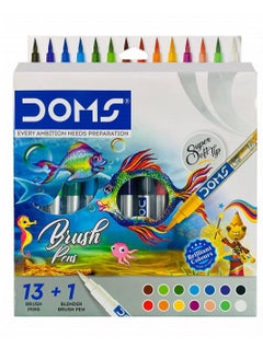 Buy 14-Piece Brush Pen And Blender Set Multicolour in UAE