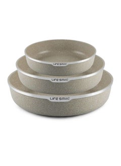 Buy 3PCS Granite Coating Non-Stick Round Cake and Cooking Pan Set SIZE: 24CM, 28CM, 32CM in UAE