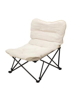 Buy Single Folding Chair for Bedroom, Plus Velvet Reclining Moon Chair 95*80*43CM in Saudi Arabia