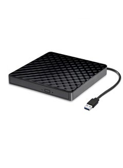 اشتري External DVD Drive, USB 3.0 CD/DVD +/-RW Drive Portable CD DVD Player Burner Reader Writer, Slim Optical CD ROM Drive for Laptop Desktop PC Windows 10/8/7/XP/Linux/Vista(Black) في الامارات