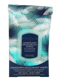 اشتري Underarm Deodorant Wipes with Coconut Milk and Essential Oils 30 Pre Moistened Towelettes في الامارات