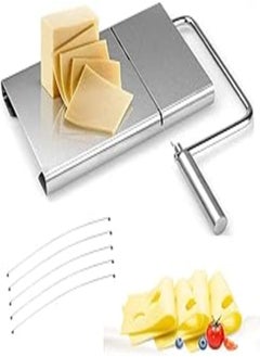 اشتري sinzau Cheese Slicer Stainless Steel Wire Cutter for Hard and Semi Hard Cheese Butter Sausage, 5 Wires Included في مصر