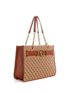 Buy Guess Latte Cognac Aviana Tote Bag for Women JB841423 in UAE