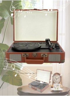 Buy Portable Gramophone Vinyl Record Player Vintage Classic Turntable Phonograph  Stereo Sound with Built-in Stereo Speakers in Saudi Arabia