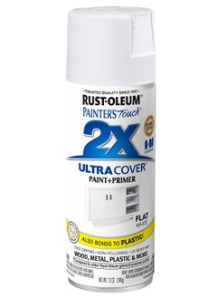 Buy Spray Paint Painters Touch 2X Gloss Flat White 12oz in UAE