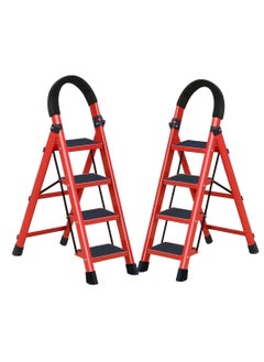 Buy SET OF 2 Professional Folding Ladder 4 Step Household Ladder in Saudi Arabia