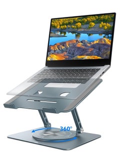 Buy Laptop Stand 360 Rotating Foldable Hight Adjustable Laptop Stand Tablet Holder in Saudi Arabia