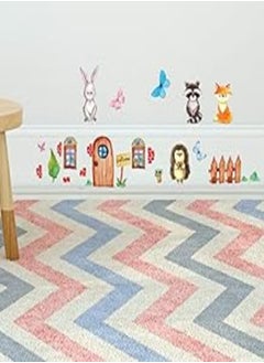 اشتري Decorative kids room sticker - Animals inhabitants of the woods (100x35cm) في مصر