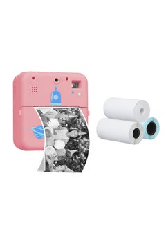 Buy Pocket Photo Printer Wireless Thermal Label Printer 1080P Instant Print Camera Compatible with iOS Android Smartphone Built-in Battery with 3 Rolls Printer Paper for Travel List Study Note Work Memo in UAE