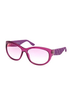 اشتري Women's Mirrored Oval Shape Plastic Sunglasses GU0013181Z60 - Lens Size: 60 Mm - Shiny Violet في السعودية