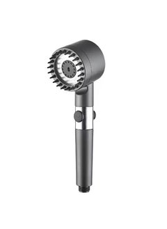 Buy VIO® Turbo Shower Head High Pressure Handheld Shower Powerful Pressurized Spray Shower with Massage Brush High Water Flow Multi Spray Mode Focused Relaxing Rain Shower Accessories in UAE