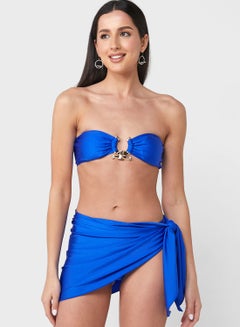 Buy 3 Piece Bikini Set With Wrap Overskirt in Saudi Arabia