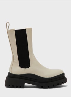 Buy Chunky Chelsea Biker Boots in Saudi Arabia