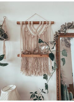 Buy Wooden Wall Shelf, Macrame Shelf, Living Room Decor, Stand Bookshelf. in Egypt