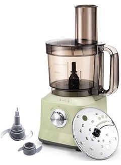 Buy Food Processors, 800W Multifunctional Vegetable Chopper & Meat Grinder for Slicing, Shredding, Puree and Dough, Professional Blenders for Kitchen, with 7 Cup Easy-clean Bowl, Reversible Disc in Saudi Arabia