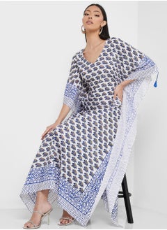 Buy Cape Sleeve Printed Kaftan in Saudi Arabia