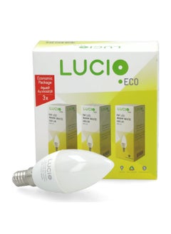 Buy 3-Piece 6W LED Bulb Warm White 37 x 101mm L-MI-0100-6W-3000K-P3 in Saudi Arabia