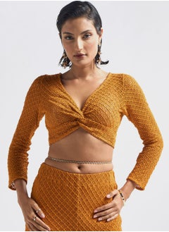 Buy Twist Front Crop Top in Saudi Arabia