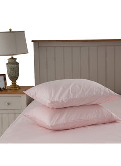 اشتري Satin 2-Piece Pillow Cover, Pink - 500 TC, 50x75 cm في الامارات